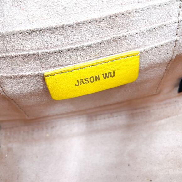 Jason Wu Rommy Leather Bag Yellow Leather‎ Logo Detachable Strap Micro - Picture 11 of 12